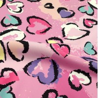 Курточная ткань Дюспо с модными сердечками