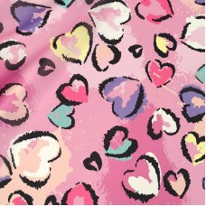 Атлас матовый Абрахам с модными сердечками