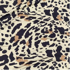 Атлас матовый Абрахам с принтом леопард