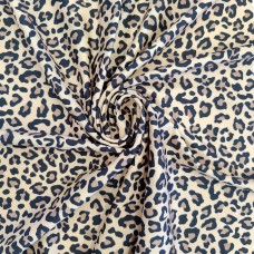 Атлас матовый Абрахам леопардовый принт