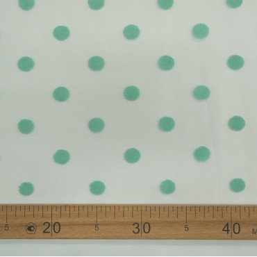 Фатин в горошек светло мятный цвет 23L