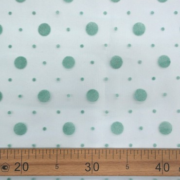 Фатин с горошками светло мятный цвет 23L