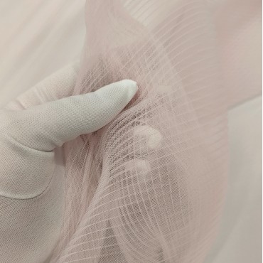 Фатин плиссе нежно розовый цвет 57