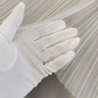 Фатин плиссе молочный цвет 2.1