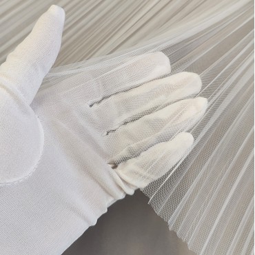 Фатин плиссе белый цвет 1.1