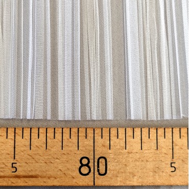 Фатин плиссе белый цвет 1.1