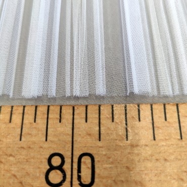 Фатин плиссе белый цвет 1.1