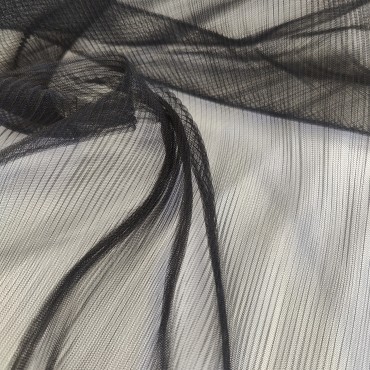 Фатин плиссе черный цвет 47