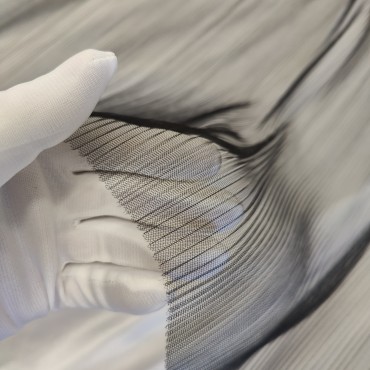 Фатин плиссе черный цвет 47