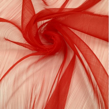 Фатин плиссе красный цвет 43