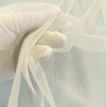 Фатин плиссе молочный цвет 2