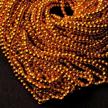 Бусы жемчуг - цвет золото