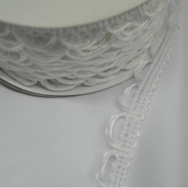 Тесьма декоративная Петельки - цвет белый