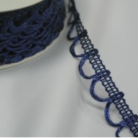 Тесьма декоративная Петельки - цвет темно синий