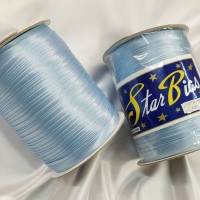 Косая бейка атласная голубой цвет