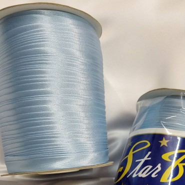 Косая бейка атласная голубой цвет