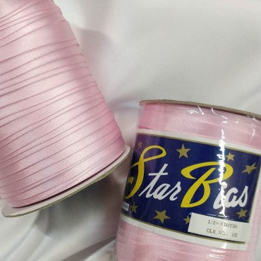 Косая бейка атласная розовый цвет