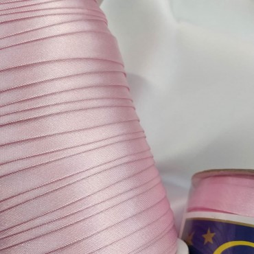 Косая бейка атласная розовый цвет