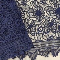 Гипюр макраме темно синий цвет