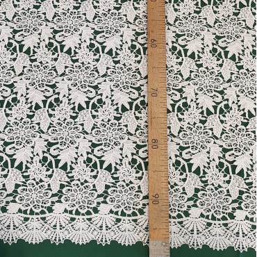 Гипюр макраме белый цвет