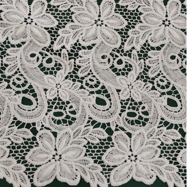 Гипюр макраме белый цвет