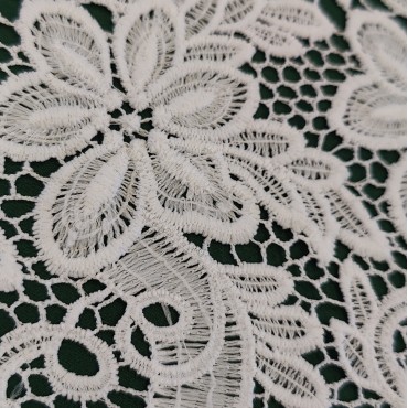 Гипюр макраме белый цвет