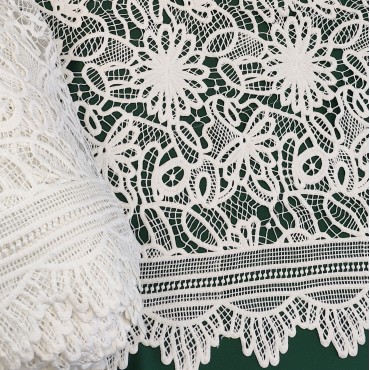 Гипюр макраме молочный цвет