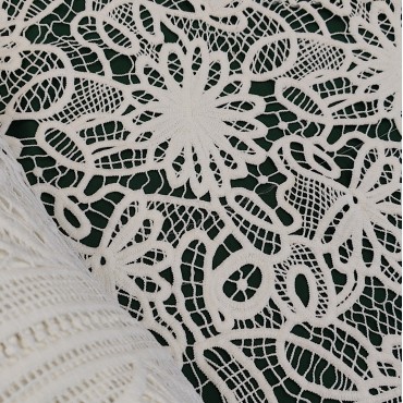 Гипюр макраме молочный цвет