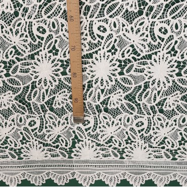 Гипюр макраме молочный цвет