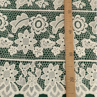 Гипюр макраме молочный цвет