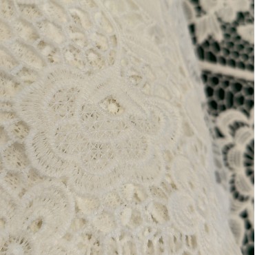 Гипюр макраме молочный цвет
