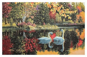 Купон гобеленовый - Лебеди