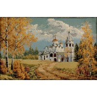 Купон гобеленовый - Осенняя дорога к храму