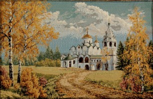Купон гобеленовый - Осенняя дорога к храму