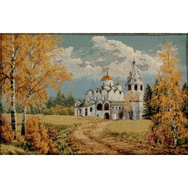 Купон гобеленовый - Осенняя дорога к храму