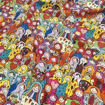 Курточная ткань Дюспо с матрешками