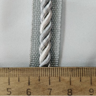 Декоративный вшивной кант Шнур крученый 8 мм