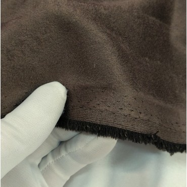 Замшевая ткань - цвет шоколадный