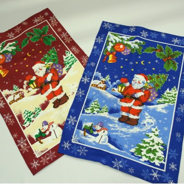 Полотенце в подарок новогоднее - цвет синий