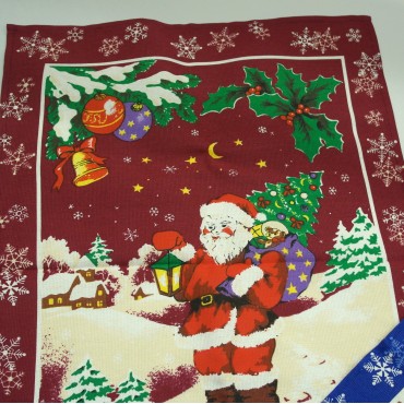 Полотенце в подарок новогоднее - цвет винный