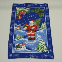 Полотенце в подарок новогоднее - цвет синий