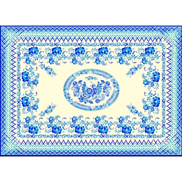 Праздничная скатерть в стиле Гжель