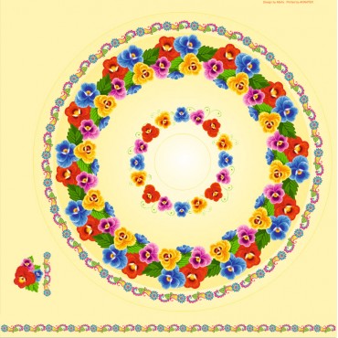 Ткань для танцевальных костюмов - Анютины глазки