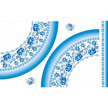 Ткань для танцевальных костюмов в стиле Гжель