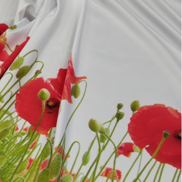 Атлас стрейч Linda Маки на зеленом