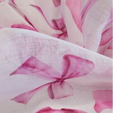 Органза Тори матовая с принтом Бантики