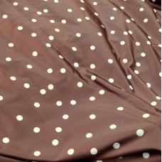 Армани шелк стрейч коричневый в горошек