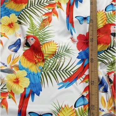 Армани шелк стрейч с тропическим принтом