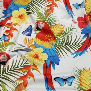 Армани шелк стрейч с тропическим принтом