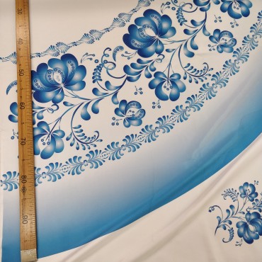 Ткань для танцевальных костюмов в стиле Гжель